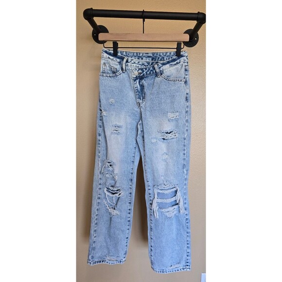 Shein holey denim jeans women's size xs - Picture 1 of 7